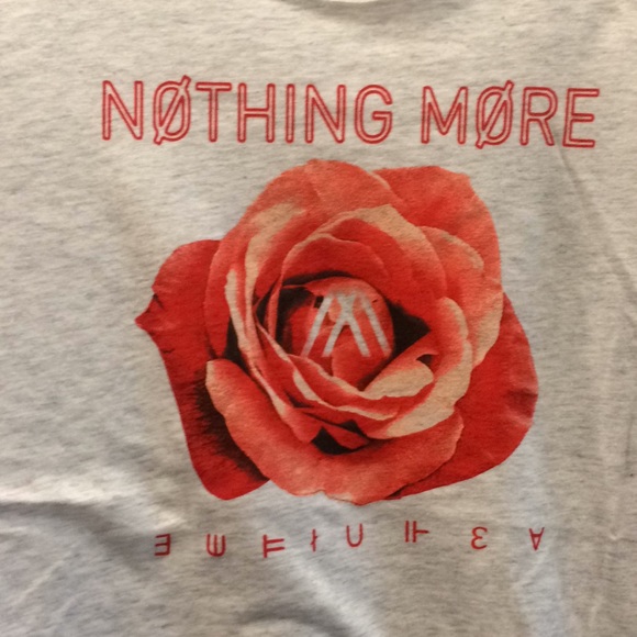 Nothing More gray rose tank top - Picture 2 of 4
